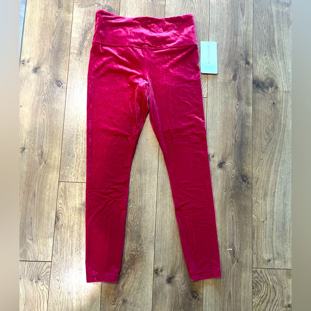 NWT athleta velvet pink leggings